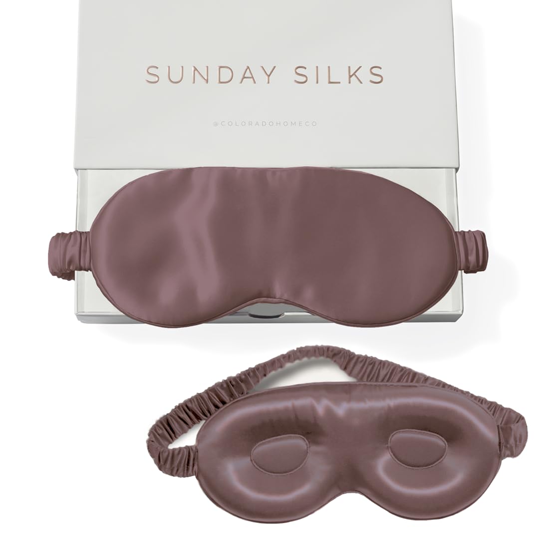 Mauve Contoured Silk Sleep Mask
