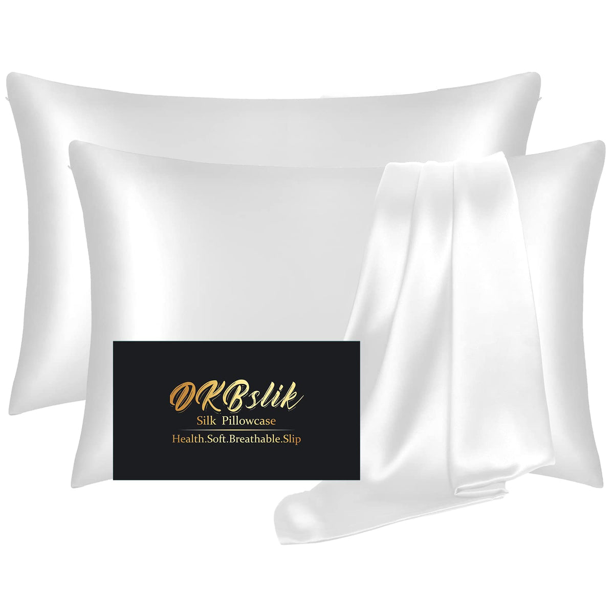 White Silk Pillowcases (Set of 2)