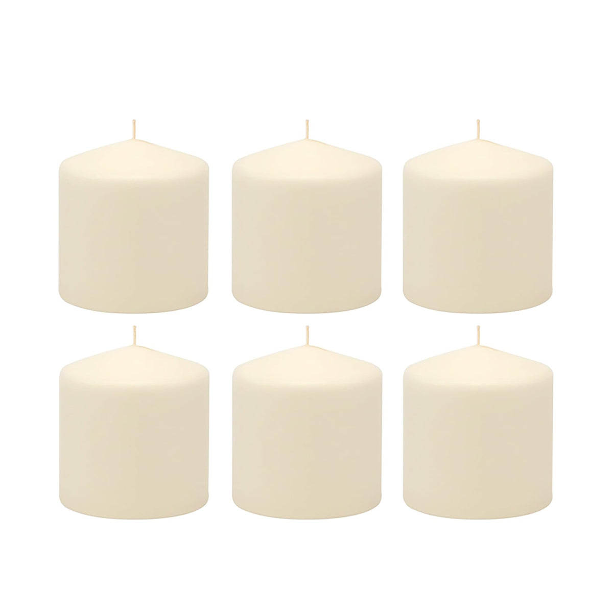 Ivory Pillar Candles (Set of 6)