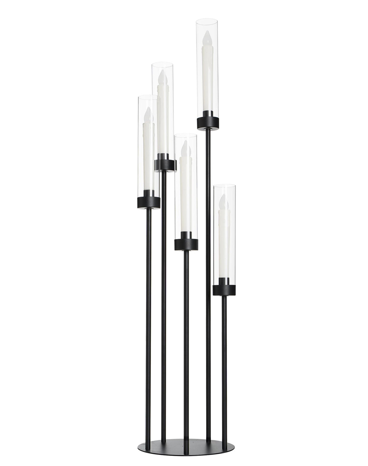 Matte Black 5-Arm Candelabra