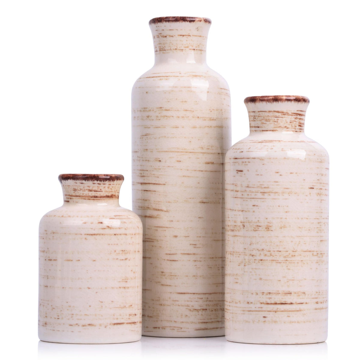 Beige Ceramic Flower Vase