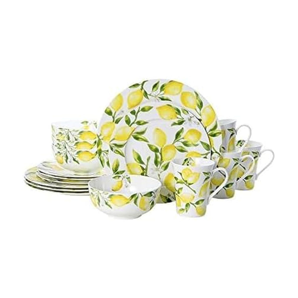 Lemon Bone China Dinnerware (Set of 16)