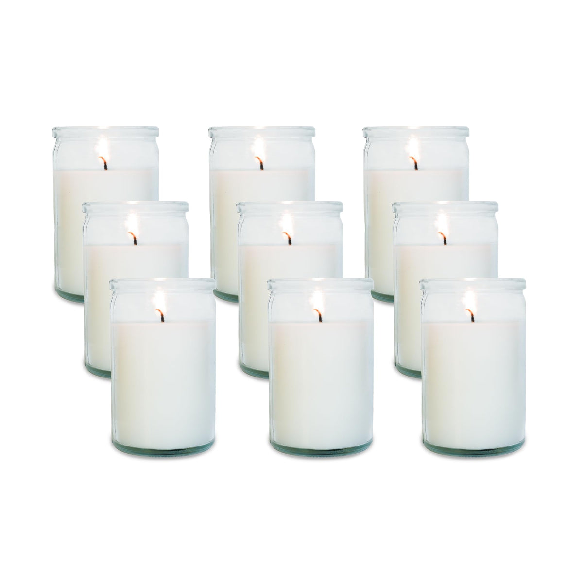 White Jar Candles (Set of 9)