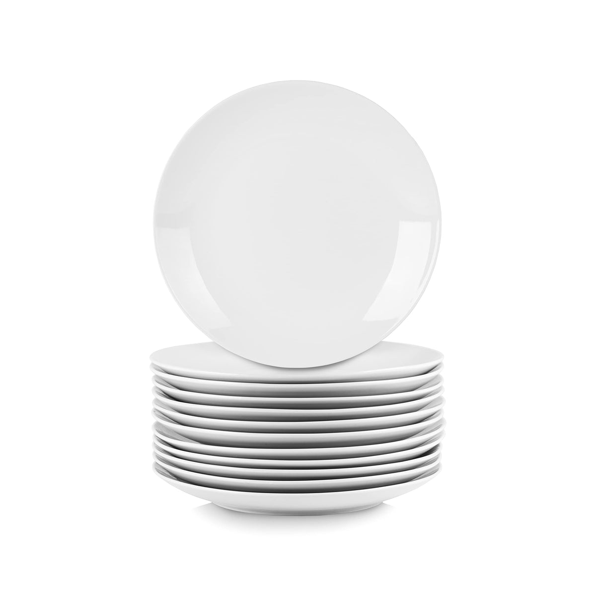 White Coupe Dinner Plates (Set of 12)