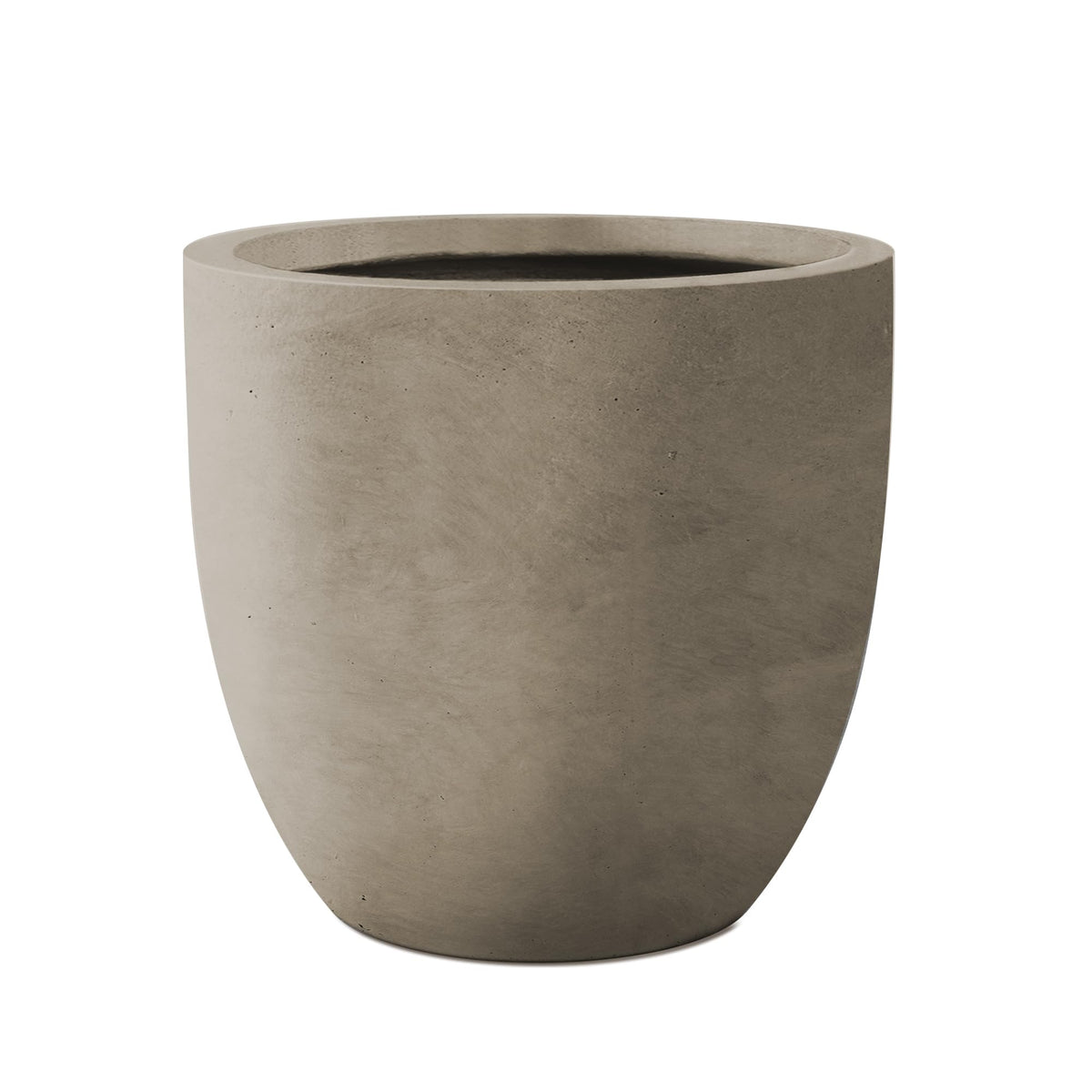 Curved Weathered Concrete Planter