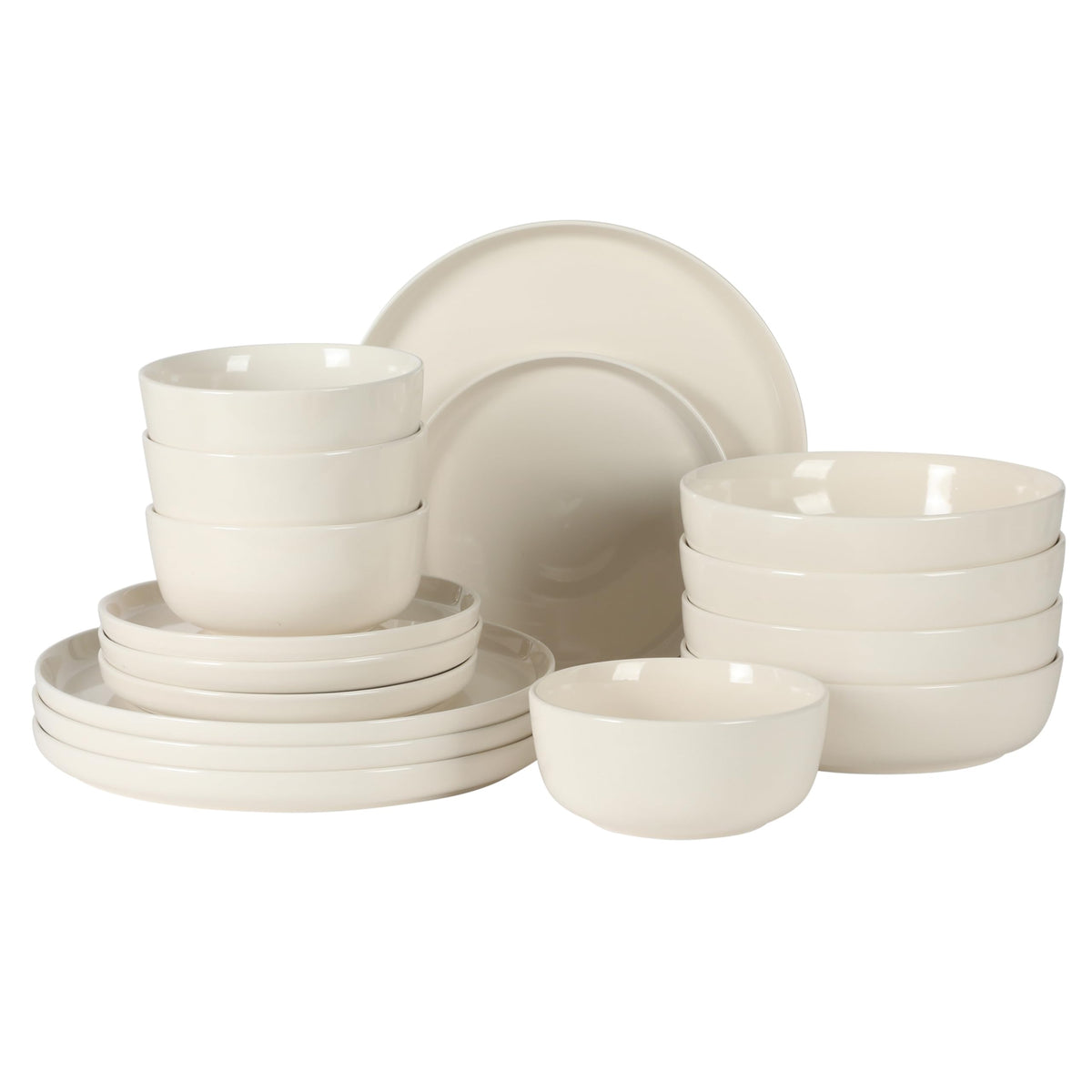 Linen White Dinnerware Set (Set of 16)