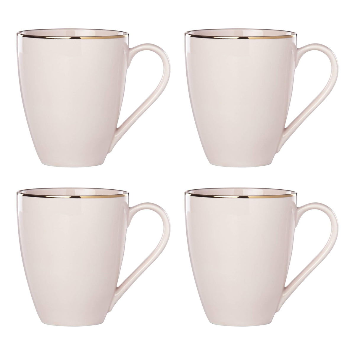 Pink Porcelain Mugs (Set of 4)