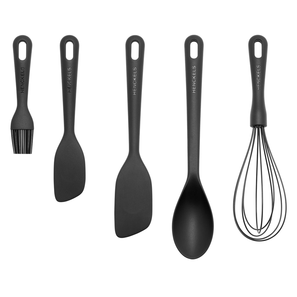 Black Silicone Baking Utensils (Set of 5)