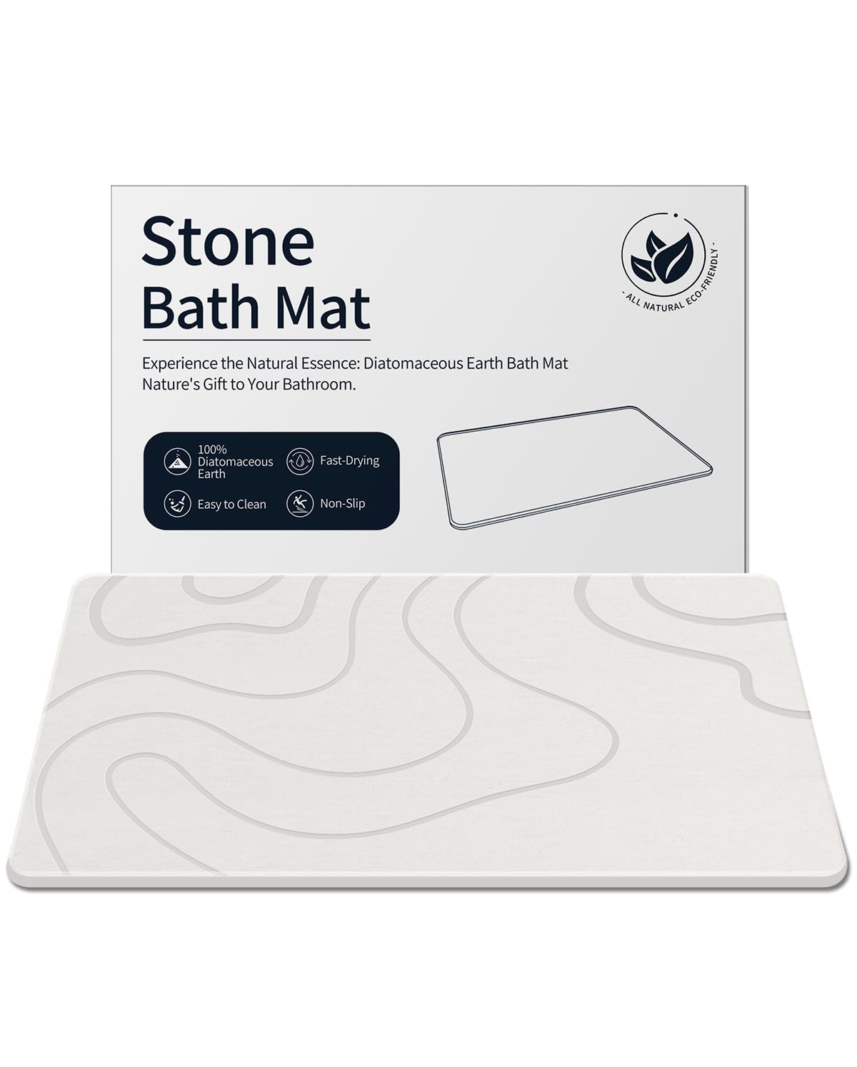 White Stone Bath Mat