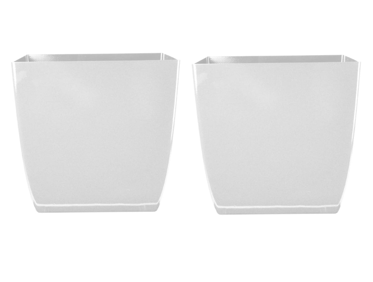 Glossy White Square Planter (Set of 2)