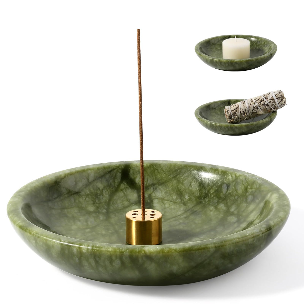 Green Marble Incense Holder