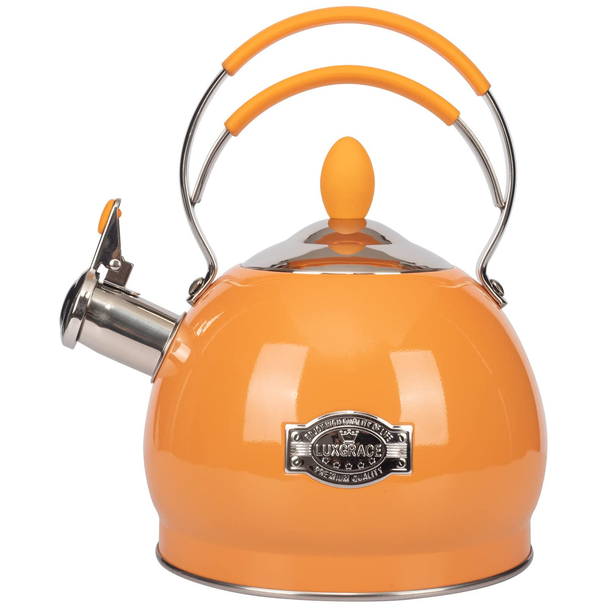 Orange Whistling Tea Kettle