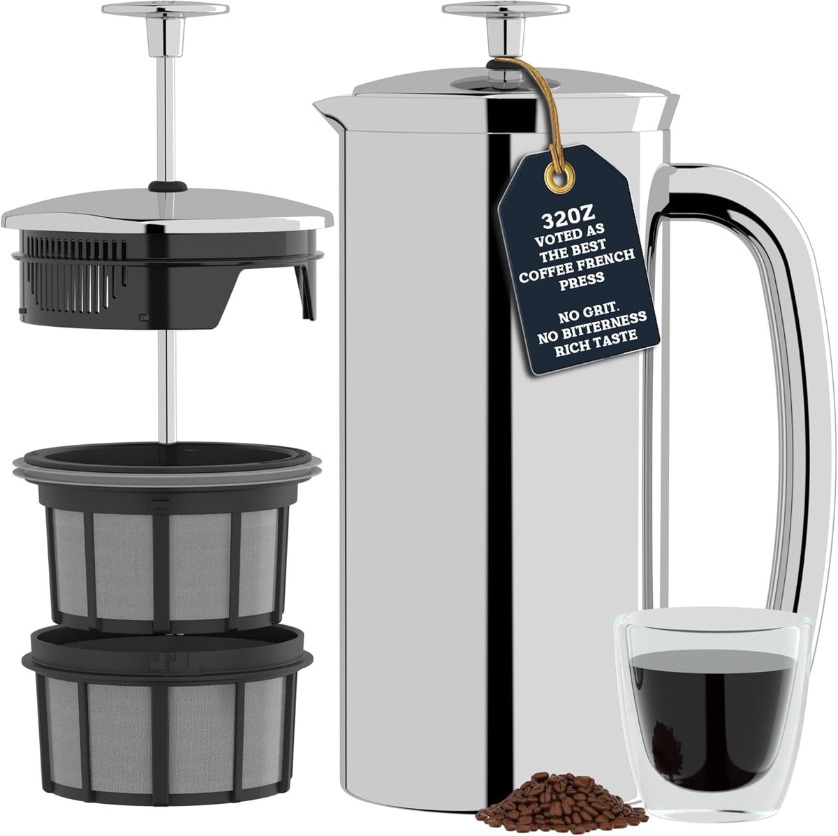 Polished Steel French Press (2)
