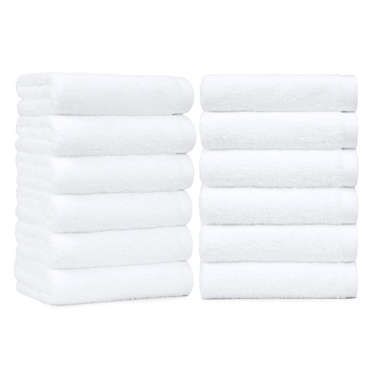 White Cotton Hand Towels (Set of 12)