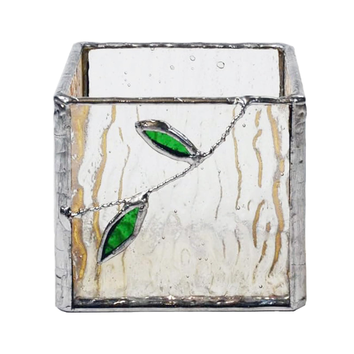 Leaf Stained Glass Candle Holder