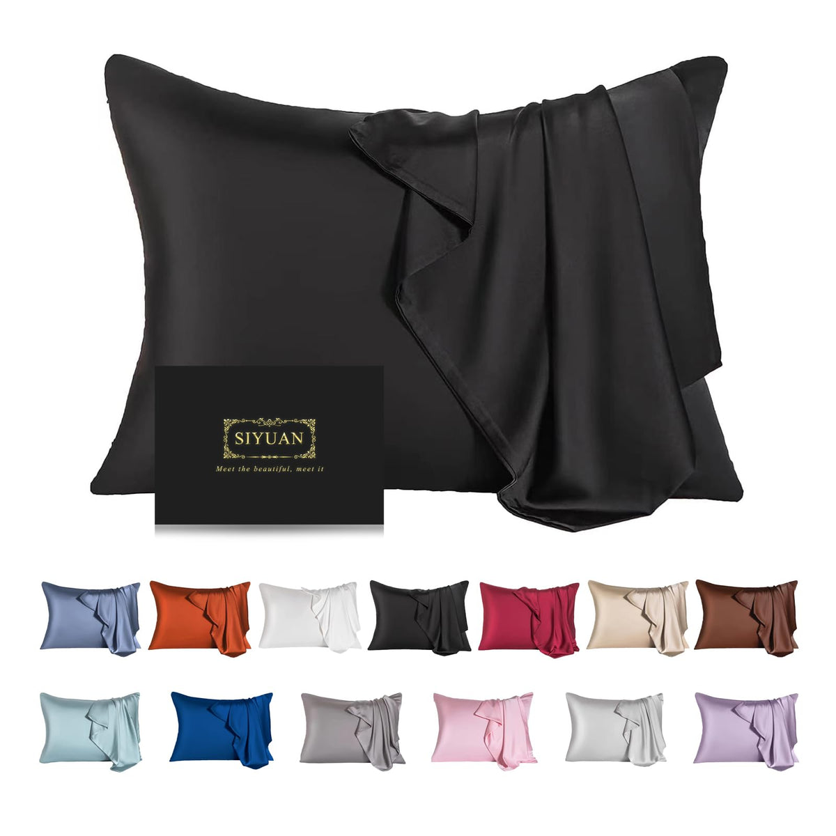Black Silk Pillowcase