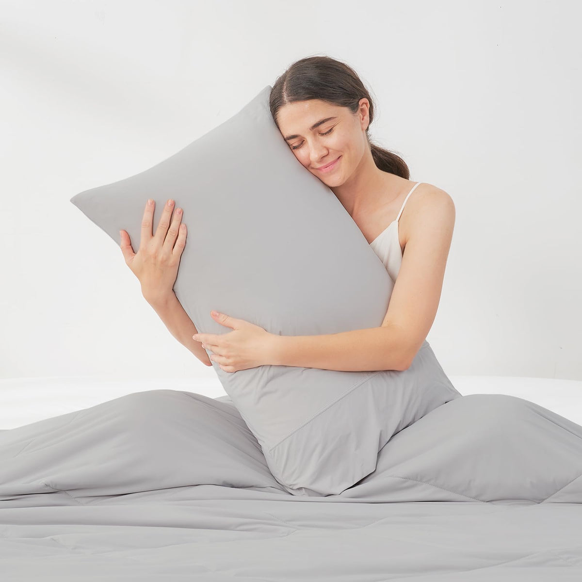 Light Grey Cooling Pillowcases (Set of 2)