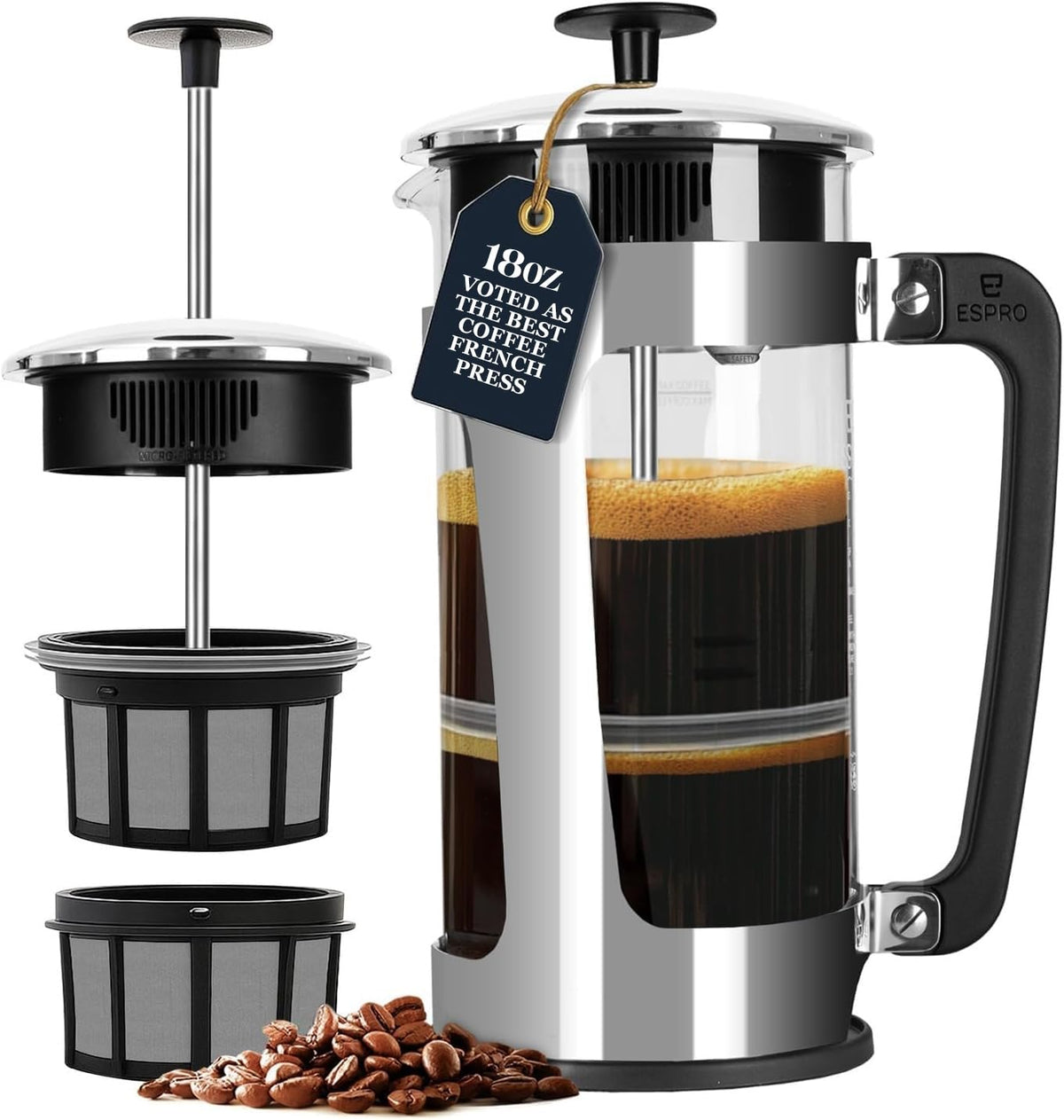 Polished Steel French Press