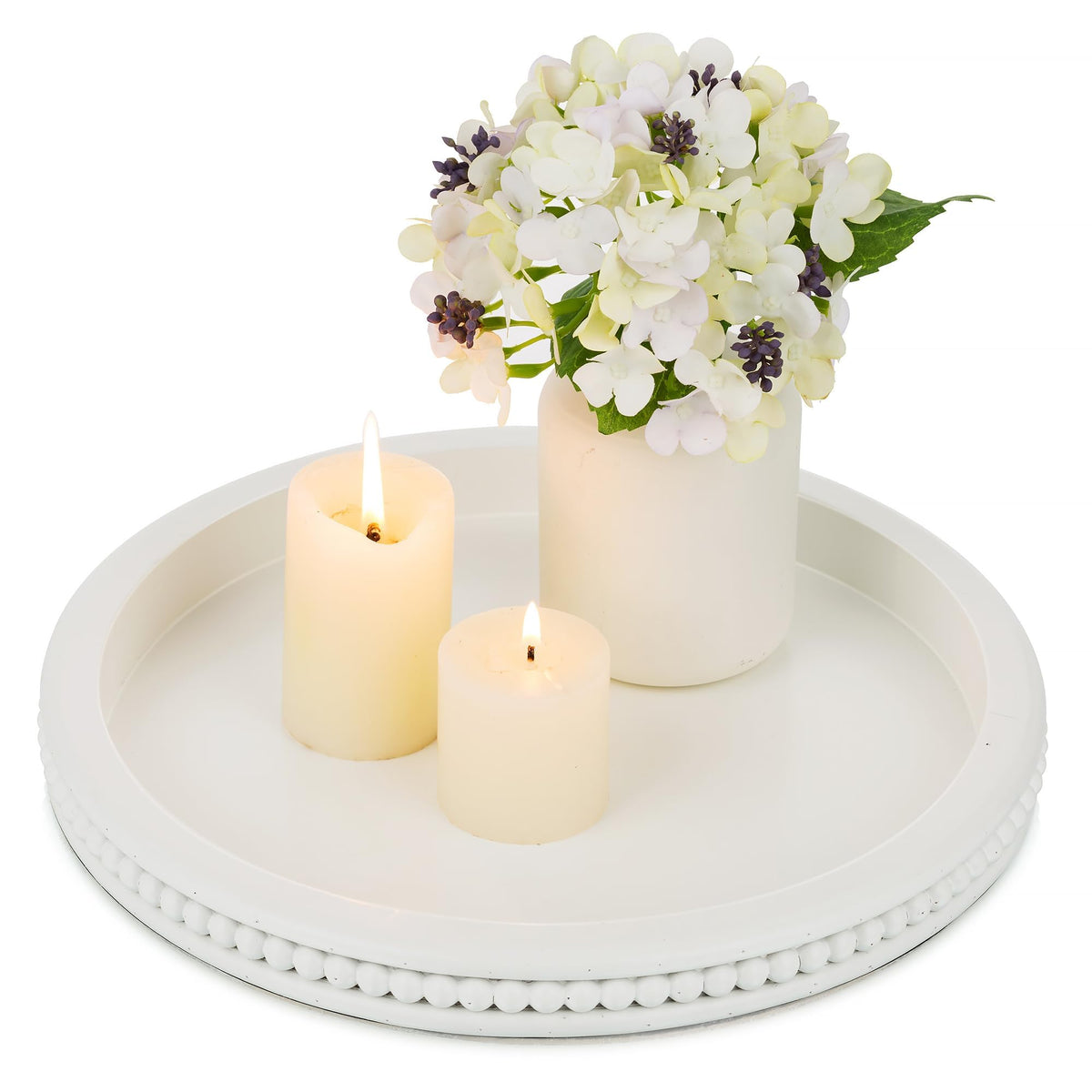 White Round Decorative Tray