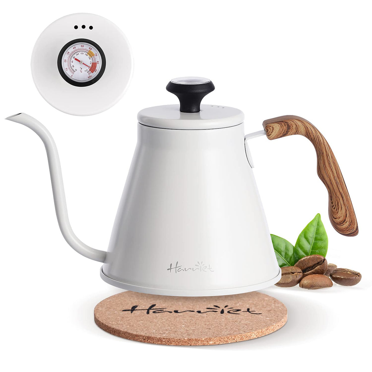 White Gooseneck Kettle
