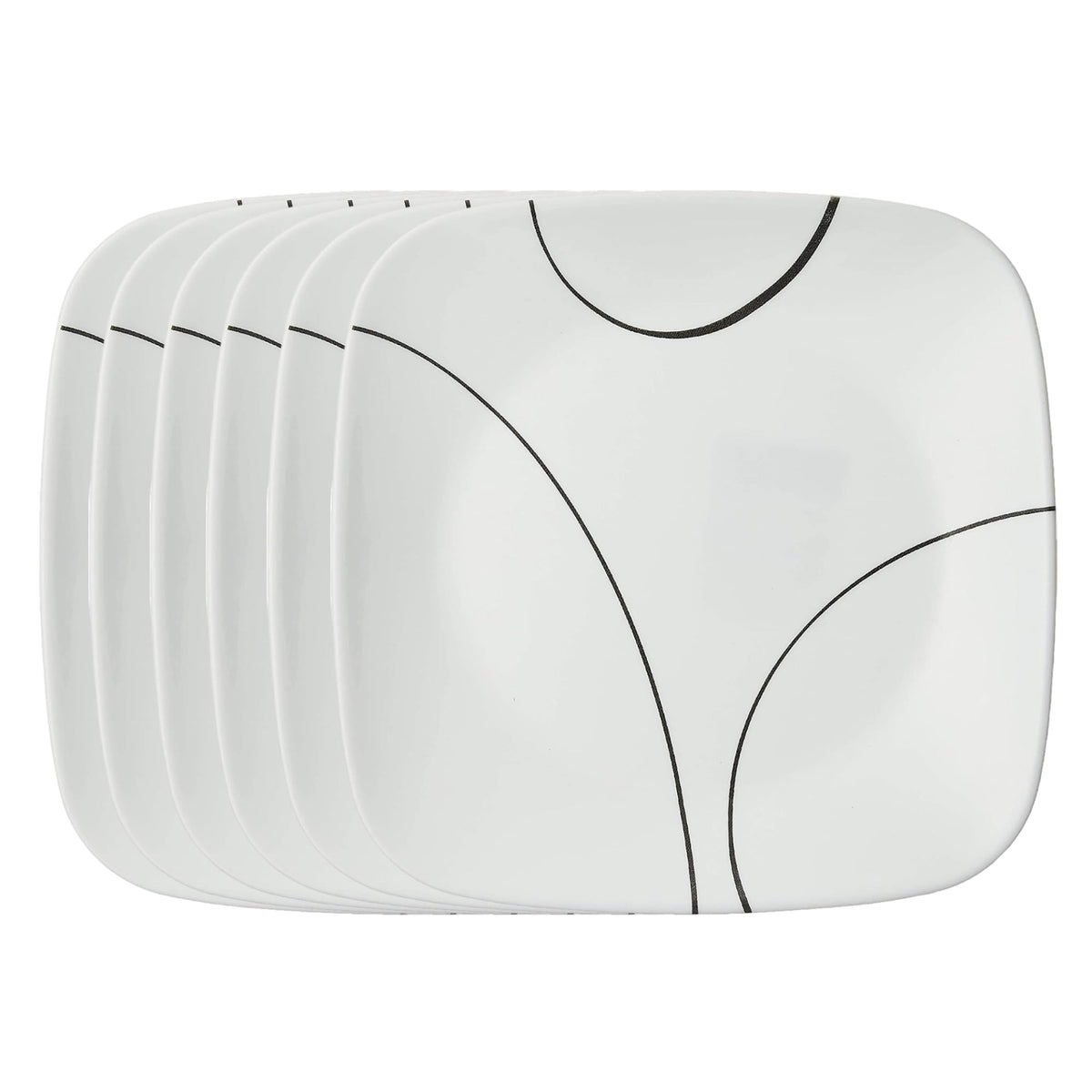 Simple Lines Salad Plates (Set of 6)