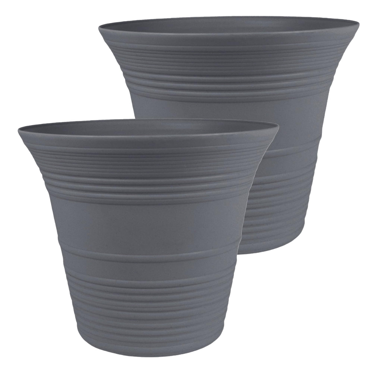 Warm Gray Self-Watering Planters (Set of 2)