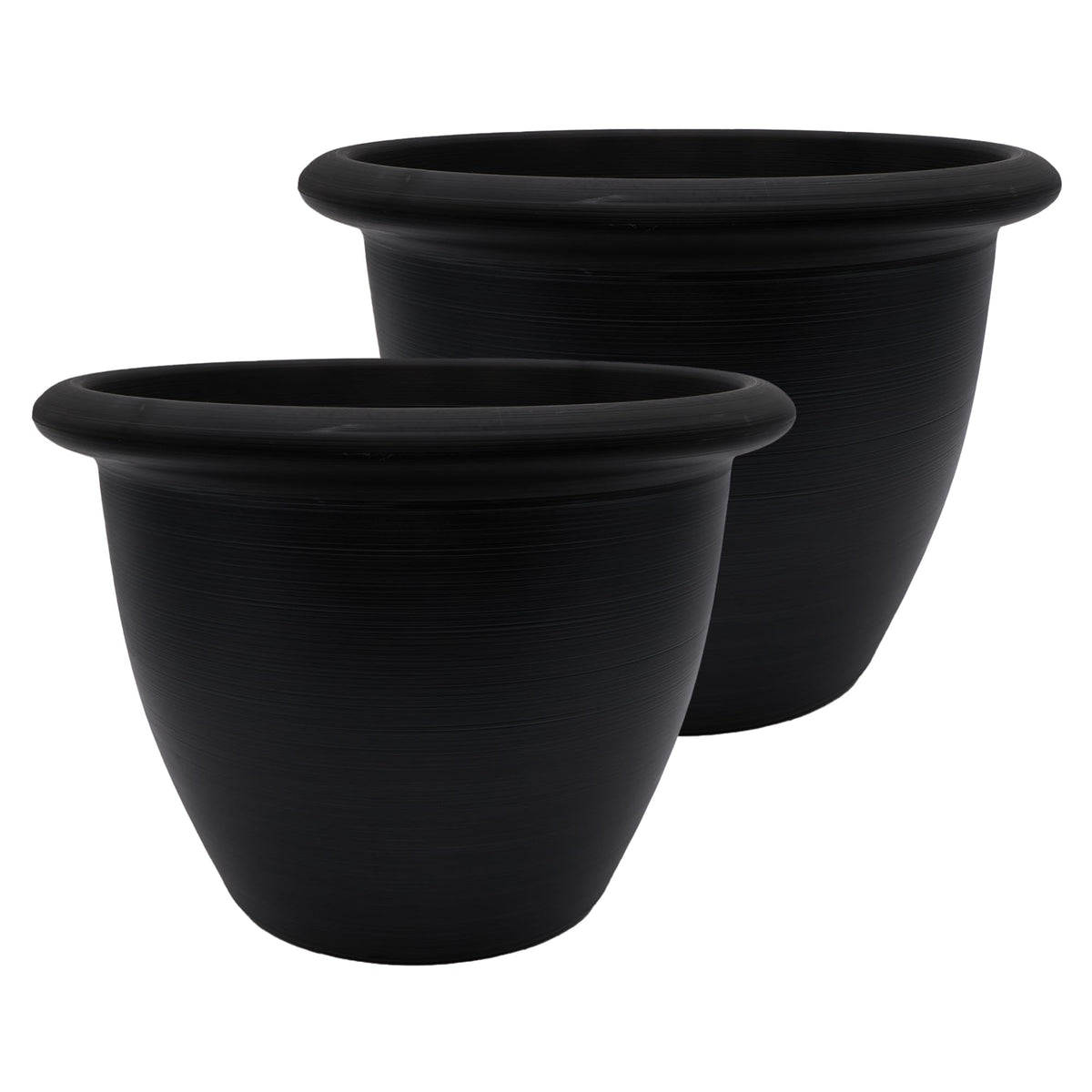 Black Self-Watering Planter (Set of 2)