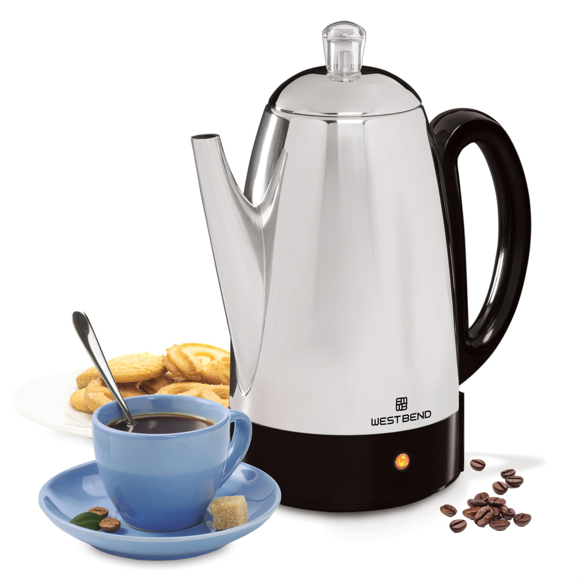 Silver Electric Coffee Percolator
