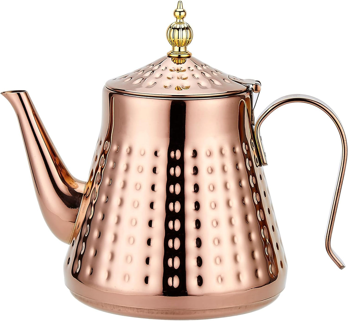 Copper Hammered Teapot with Infuser