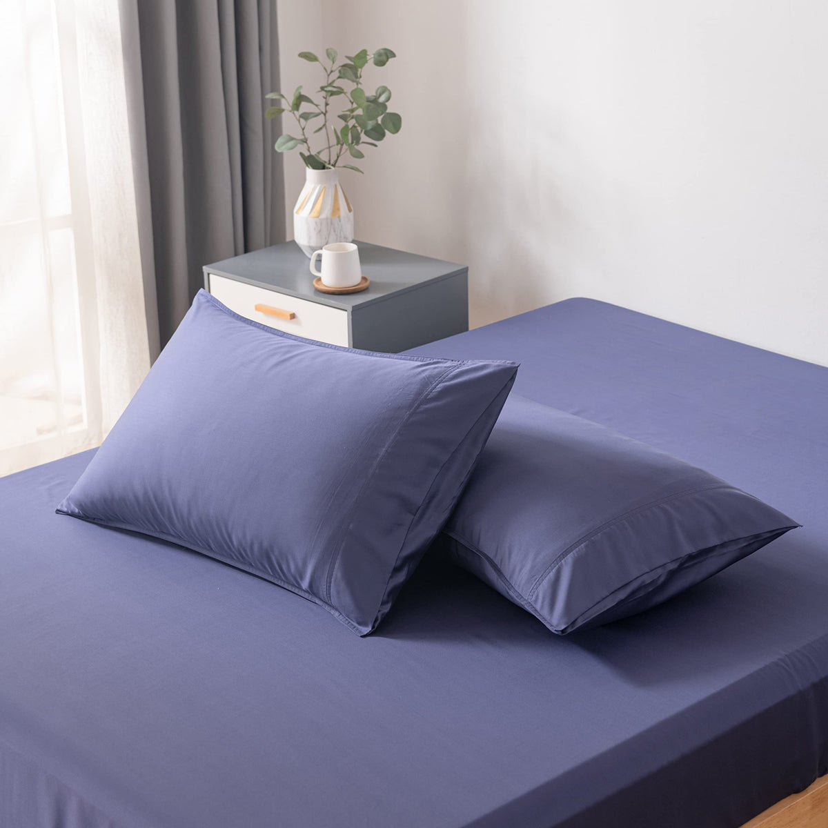 Twilight Blue Bamboo Pillowcases (Set of 2)