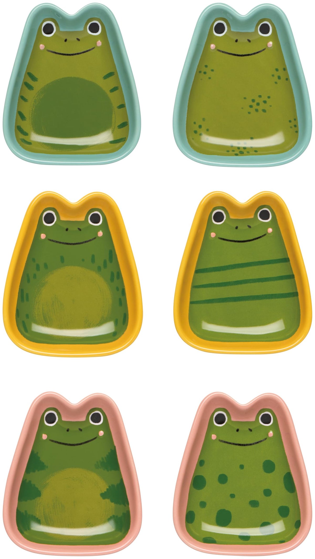 Ribbit Stoneware Pinch Bowls (Set of 6)