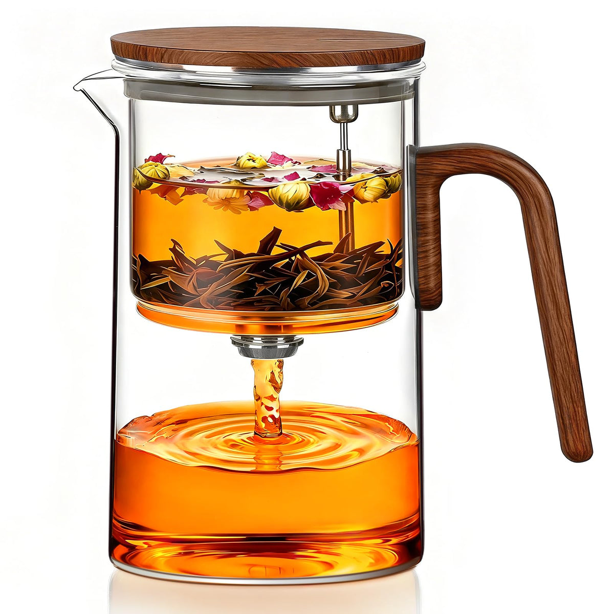 Walnut Magnetic Teapot