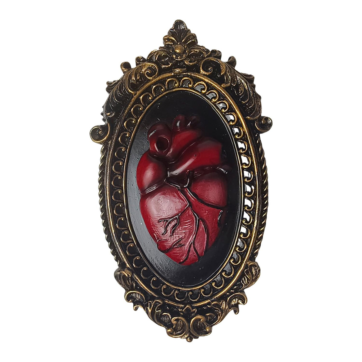 Red Anatomical Heart Sculpture