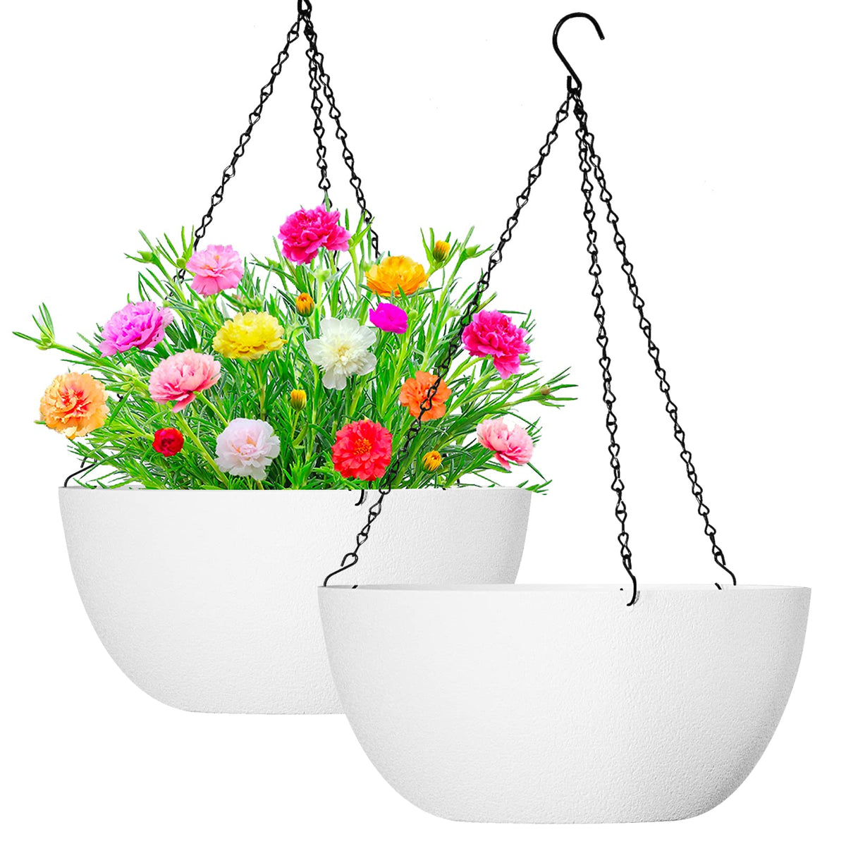 White Hanging Planters (Set of 2)