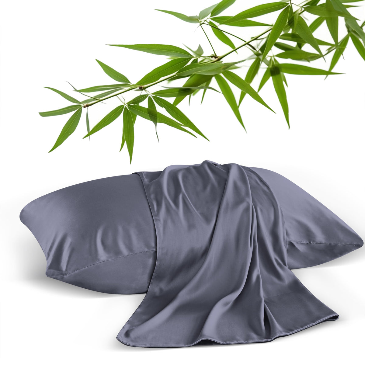 Dark Grey Bamboo Pillowcases (Set of 4)
