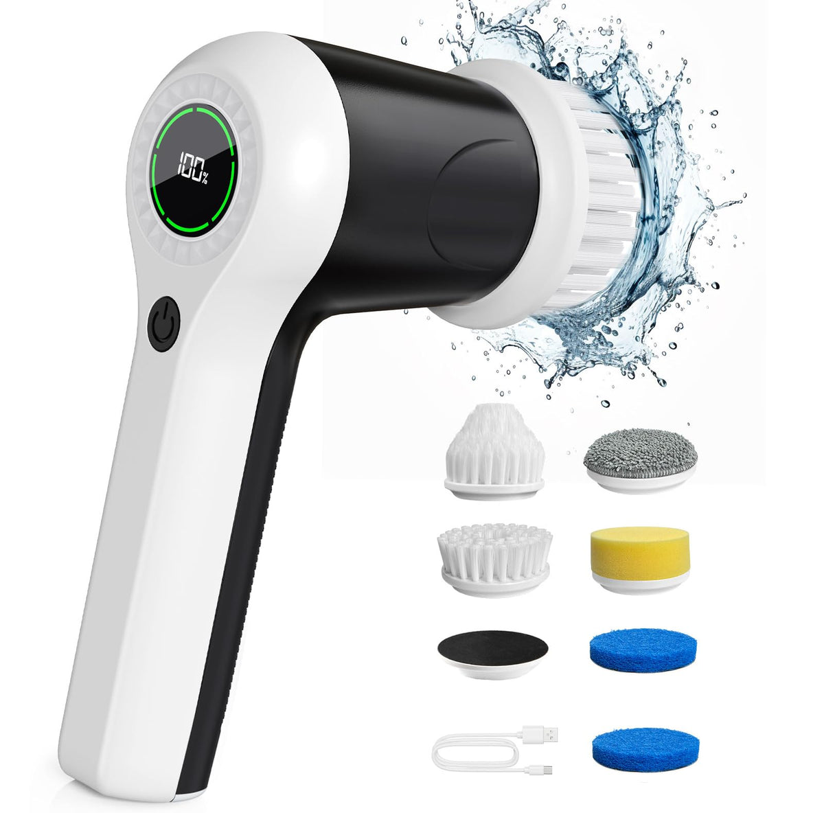White Electric Spin Scrubber