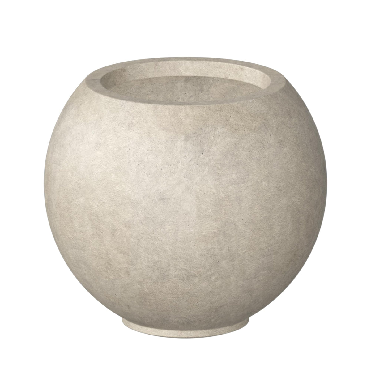 Weathered Concrete Sphere Planter