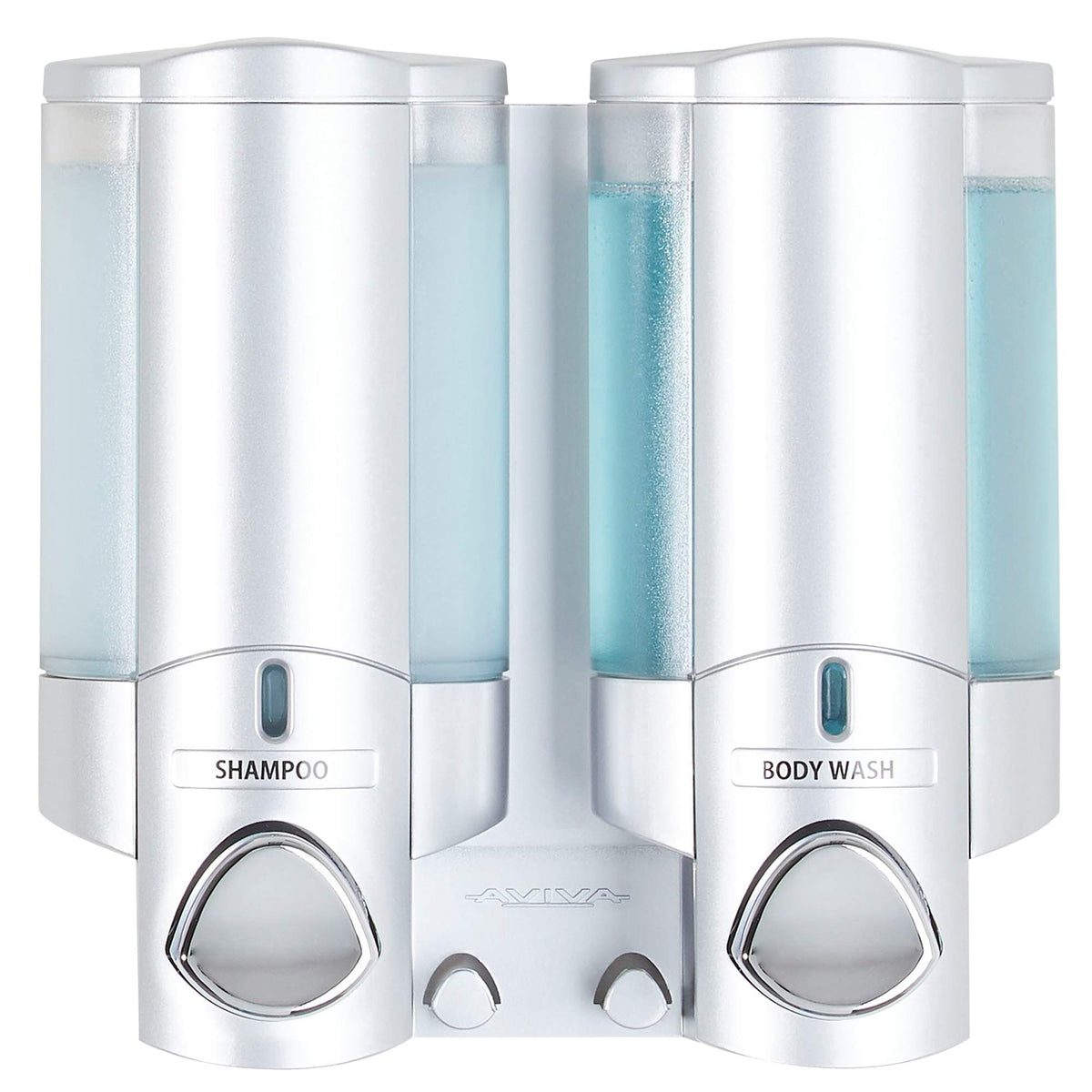 Satin Silver Shower Dispenser