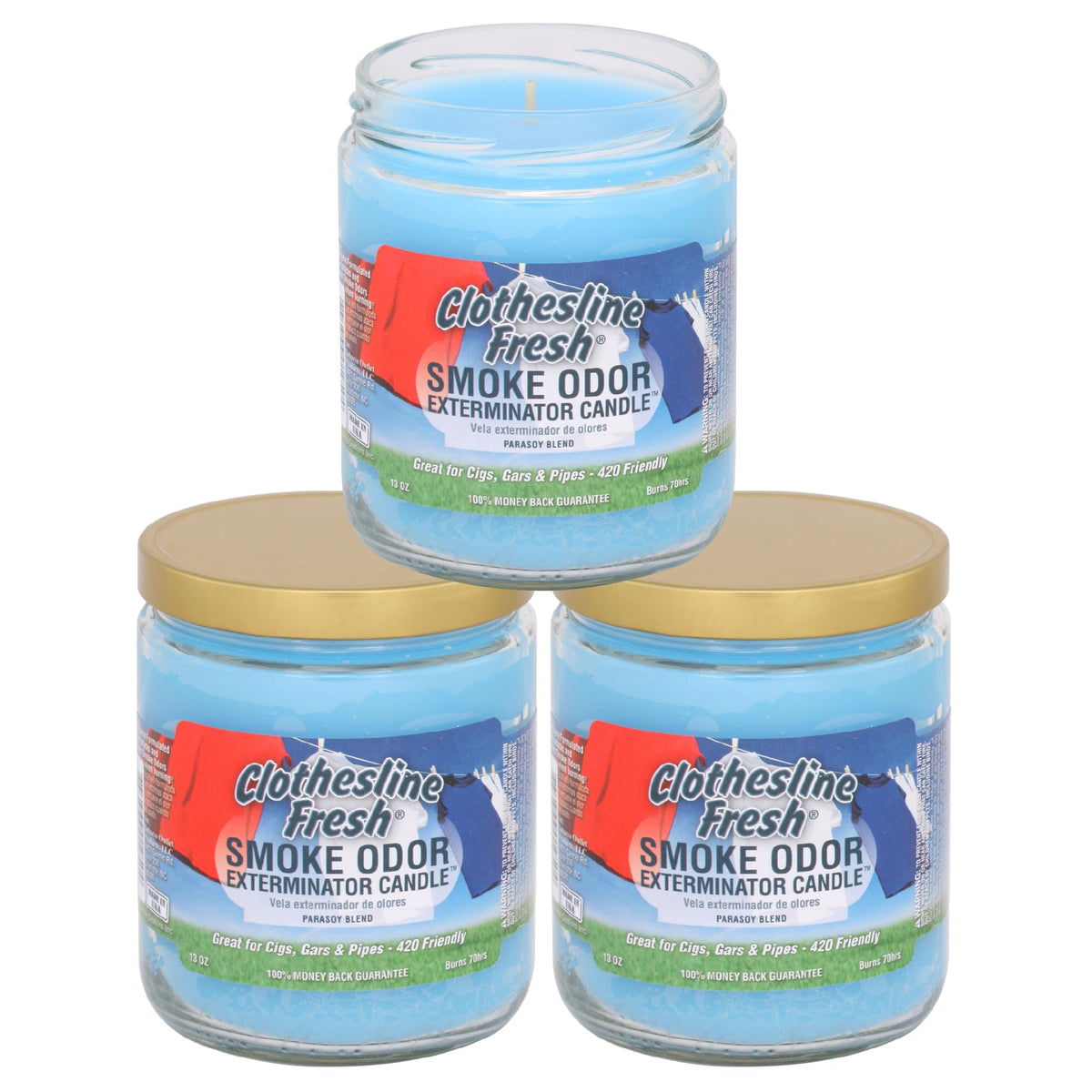 Odor-Eliminating Jar Candles (Set of 3)