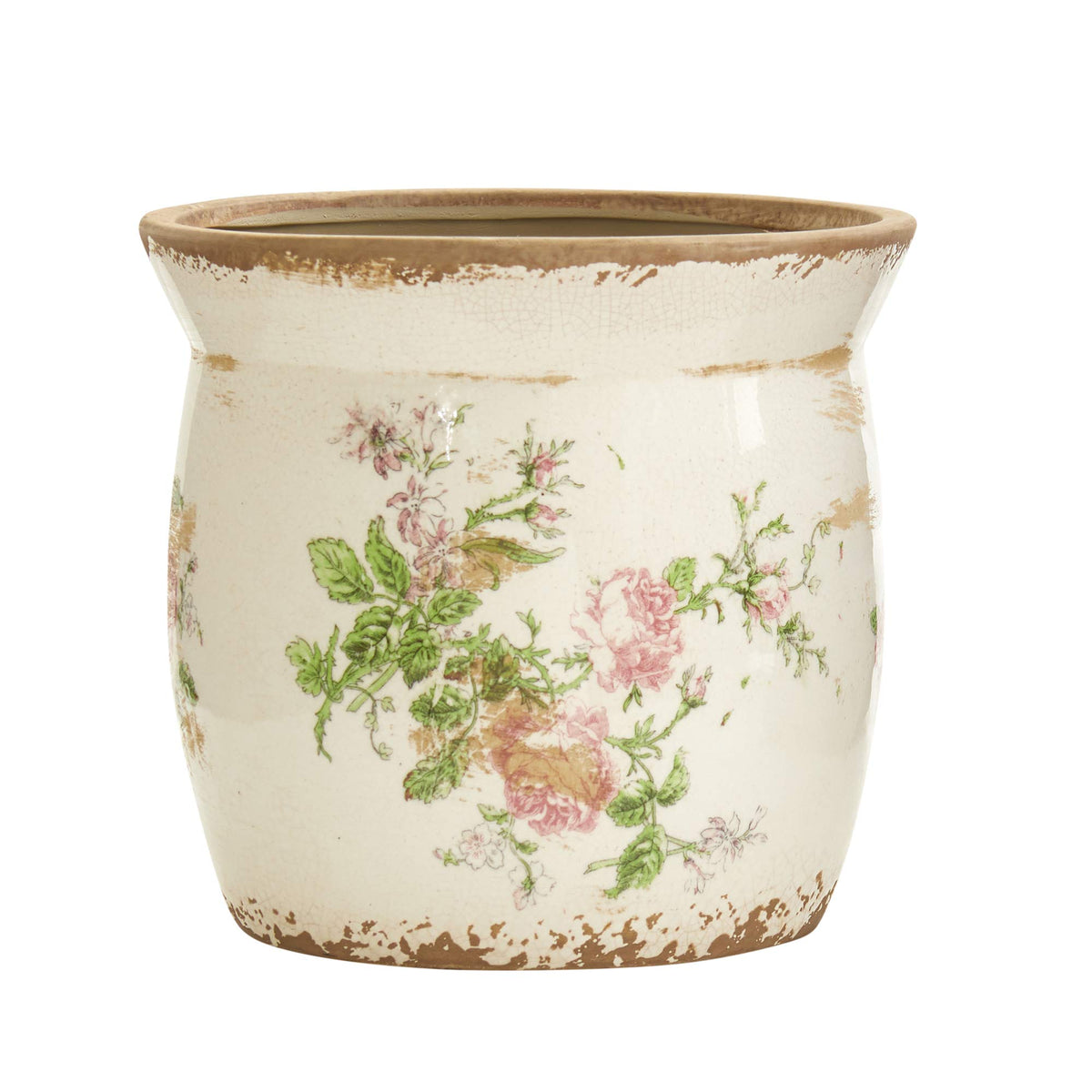White Tuscan Ceramic Planter