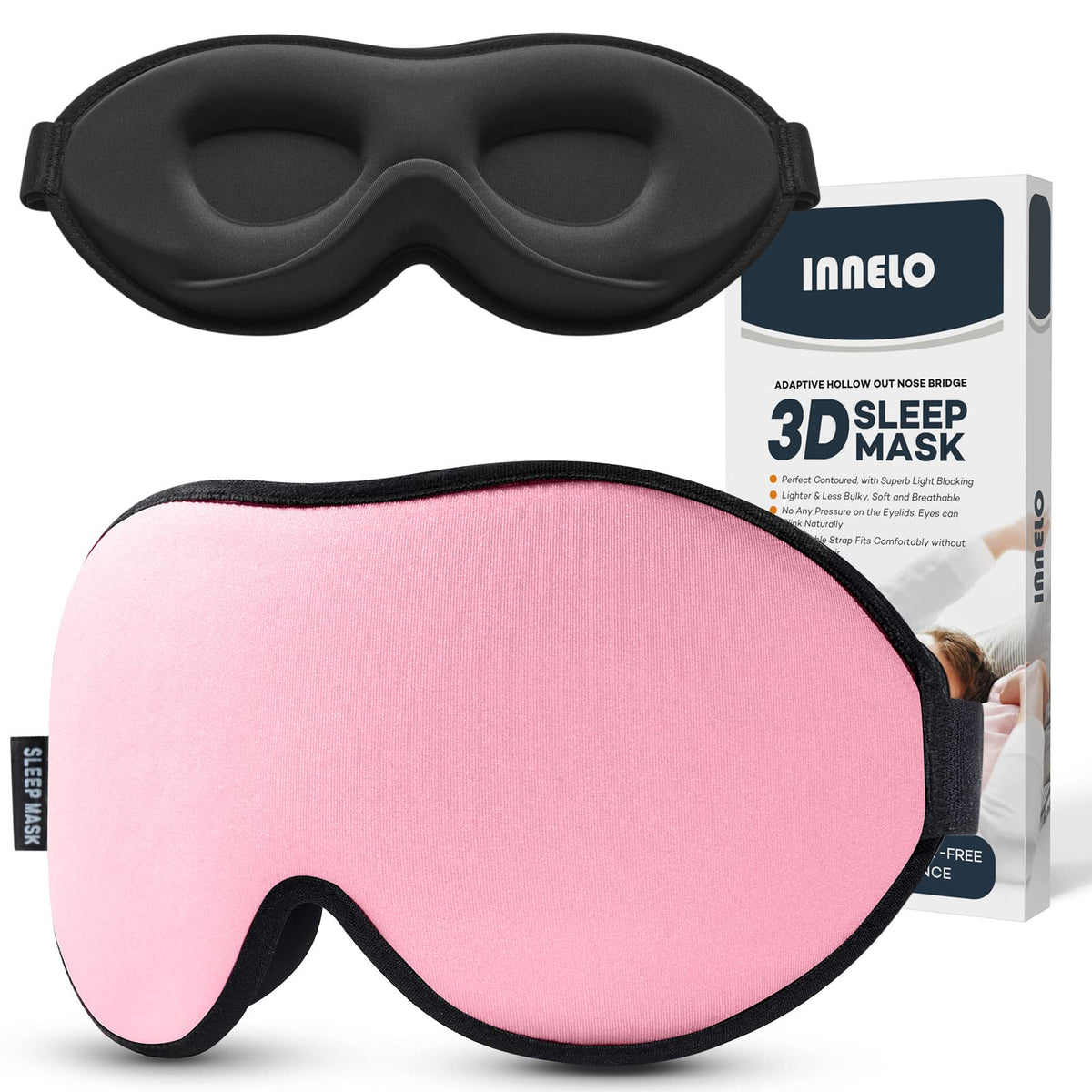 Pink 3D Side-Sleeper Mask