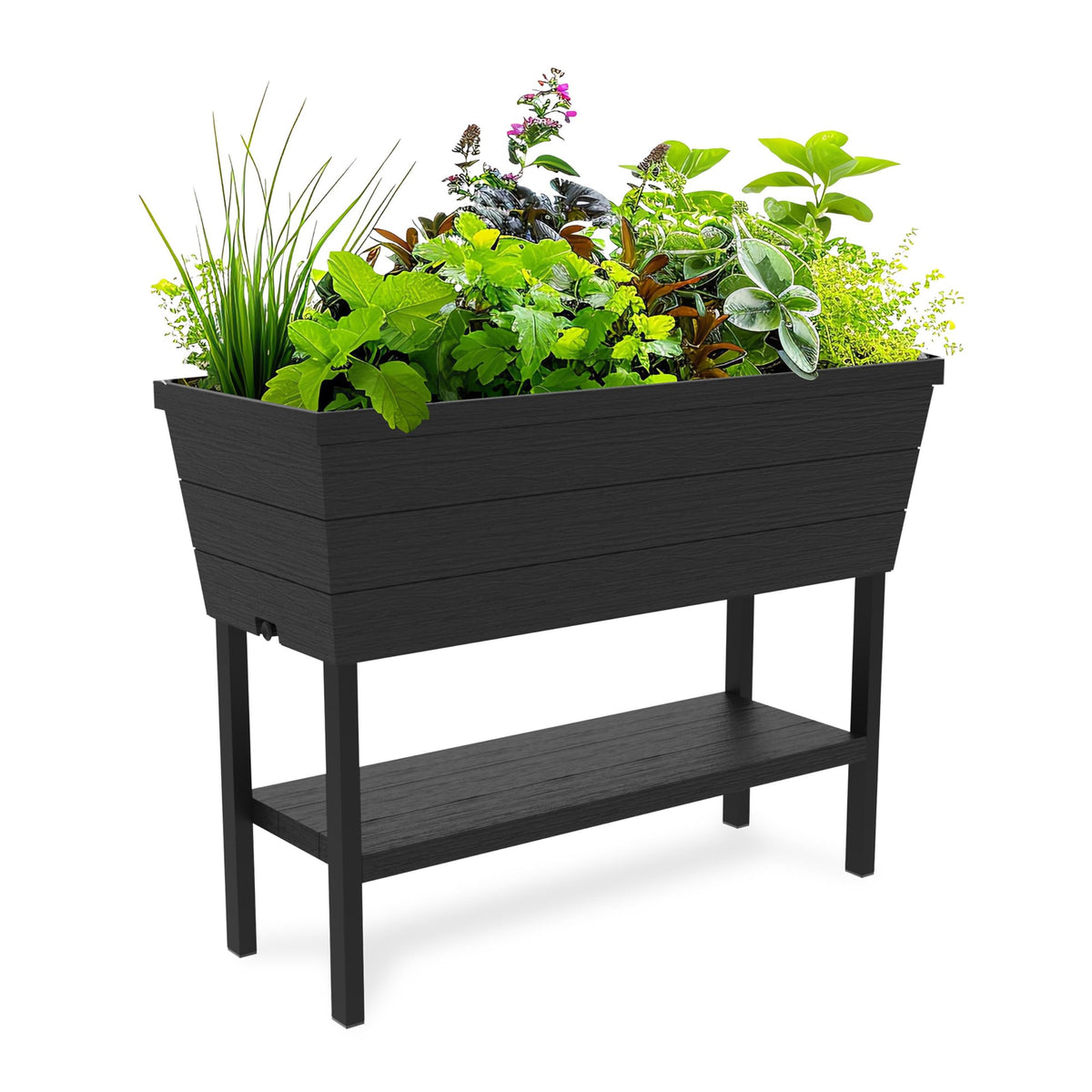 Dark Grey Raised Planter