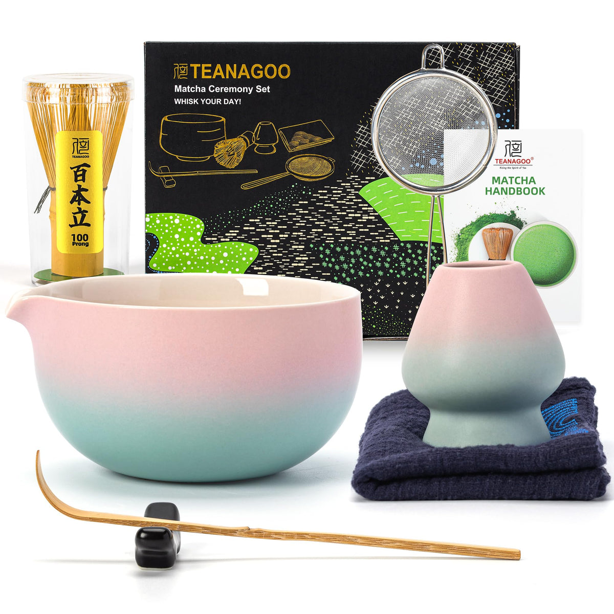 Pink Matcha Whisk Set (Set of 7)