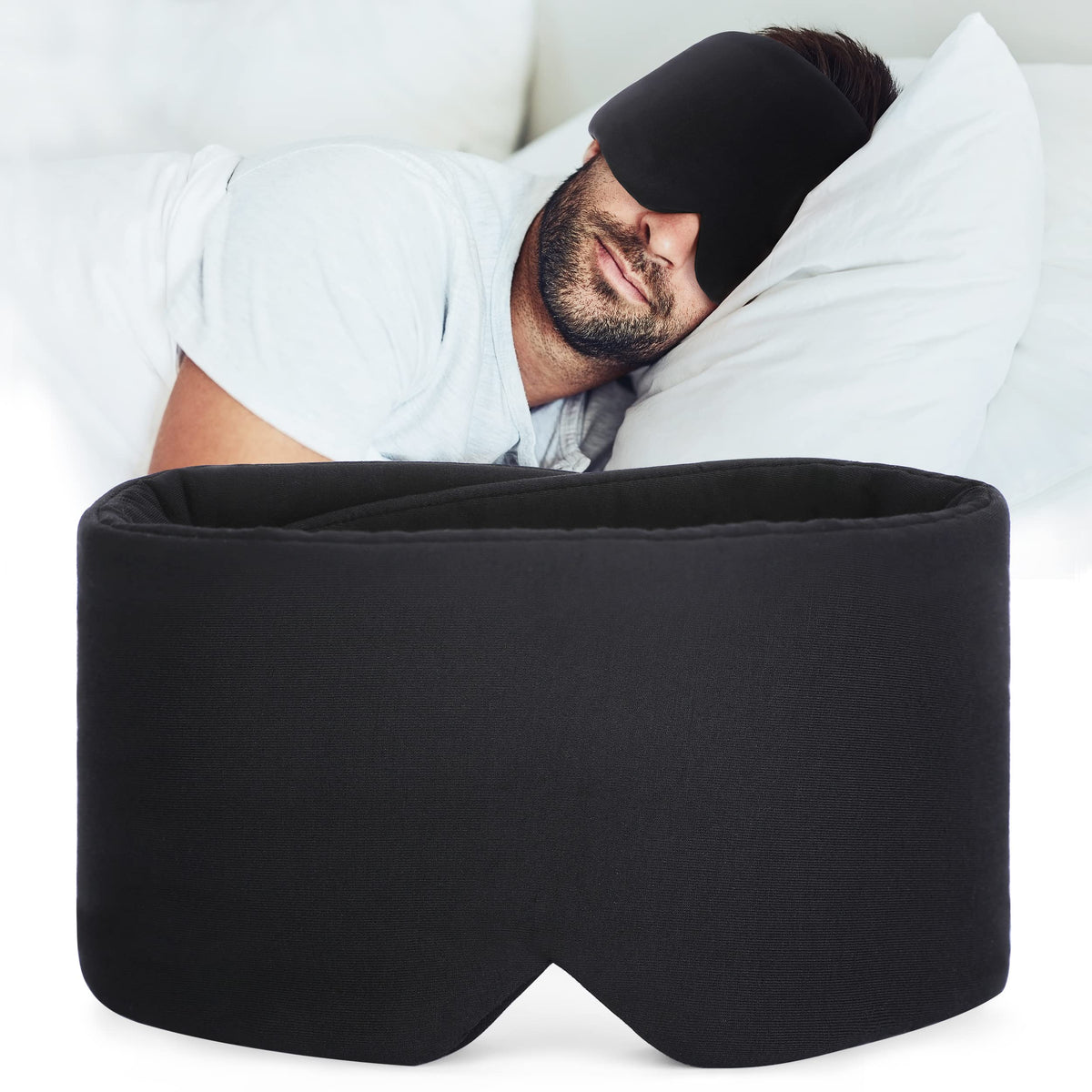 Black Cotton Sleep Mask