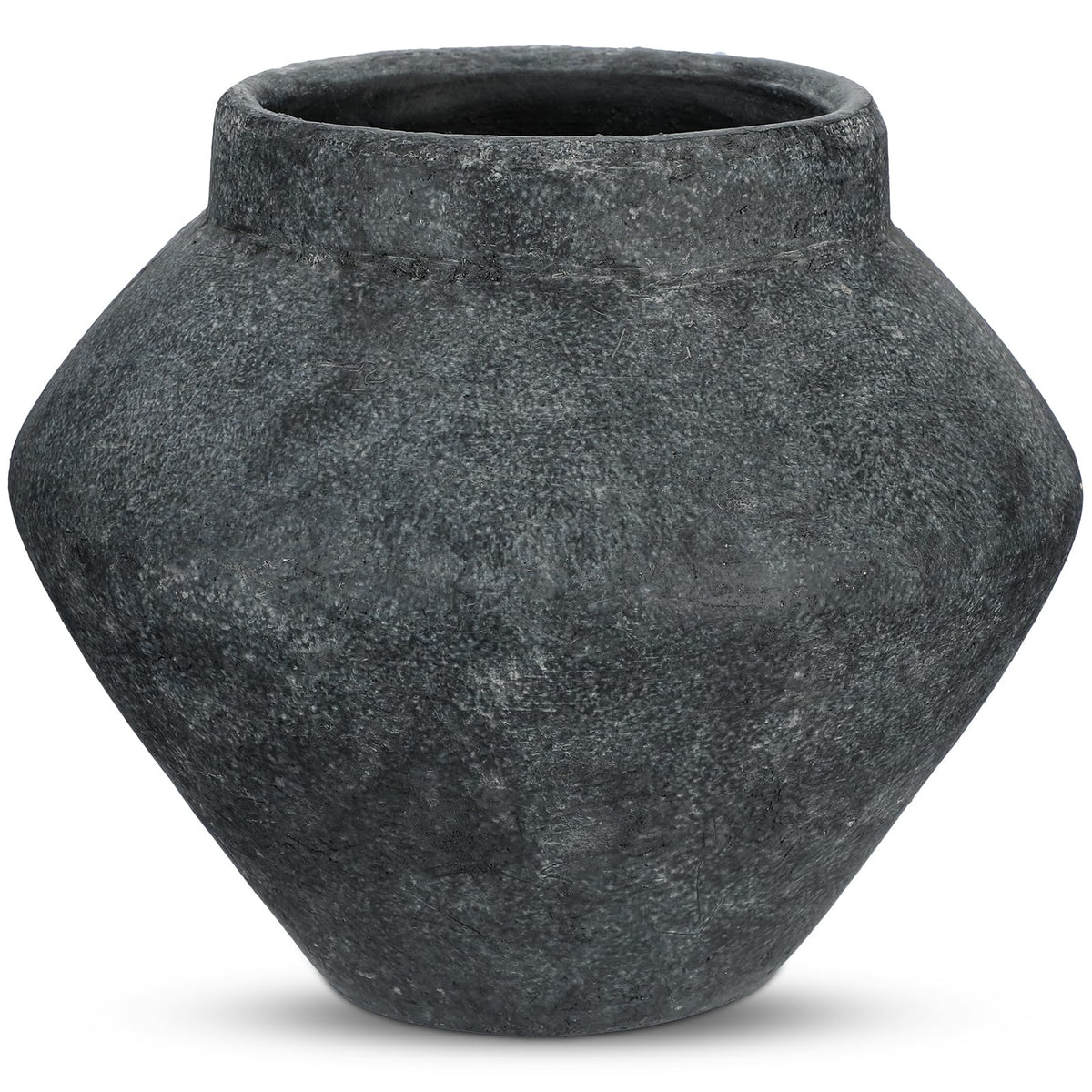 Black Distressed Ceramic Vase