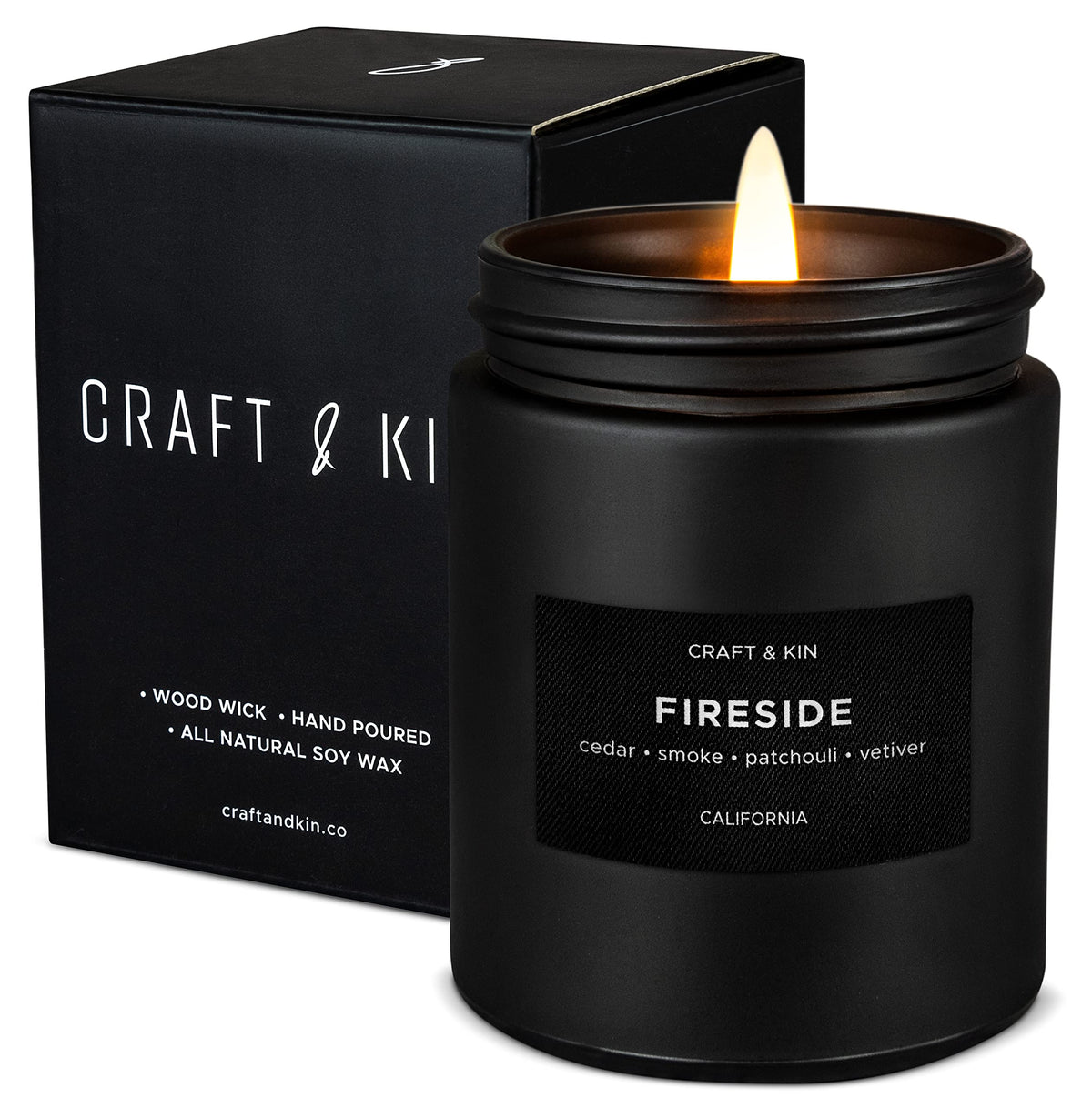 Smoky Fireside Wood Wick Candle