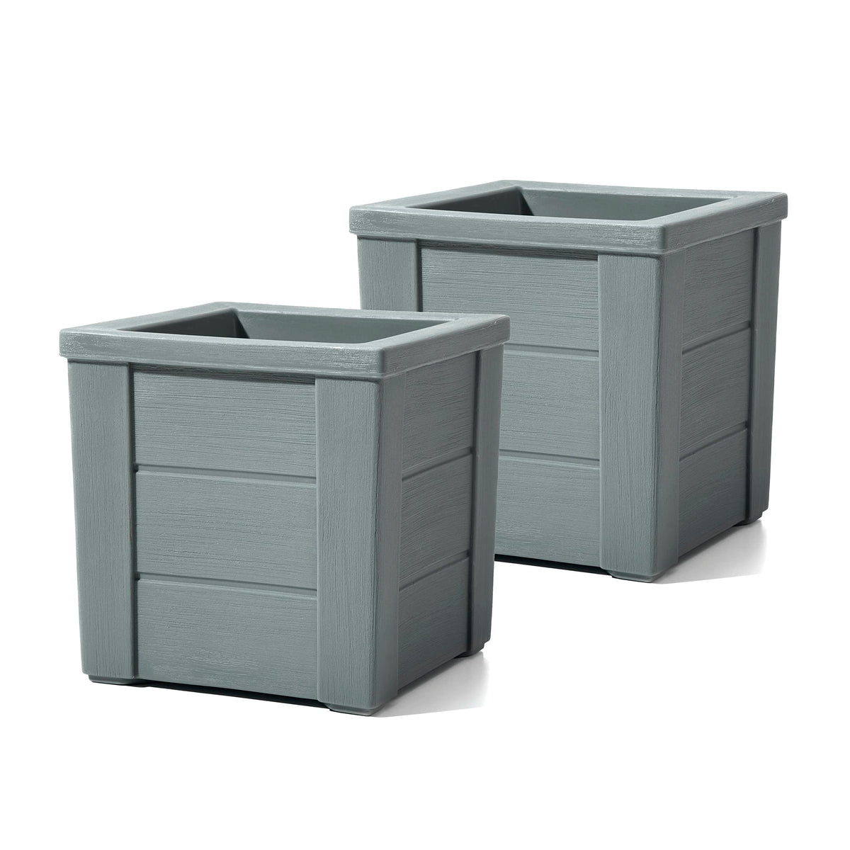 Sage Gray Square Planter (Set of 2)