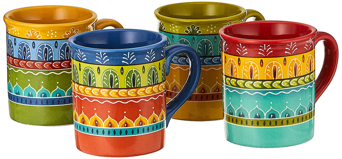 Multicolor Ceramic Mugs (Set of 4)