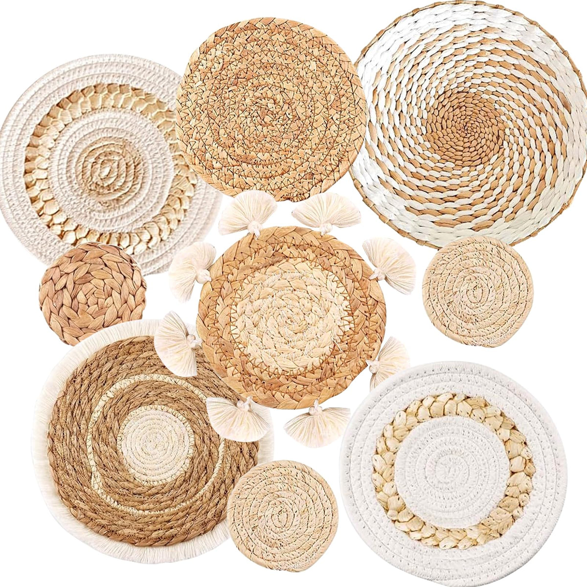 Boho Wall Baskets (Set of 9)