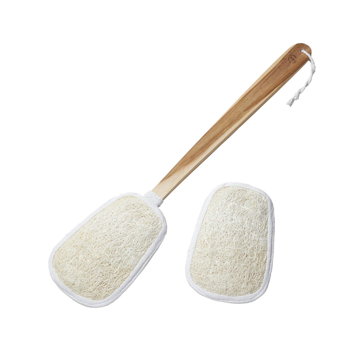 Cream Loofah Back Scrubber (Set of 3)